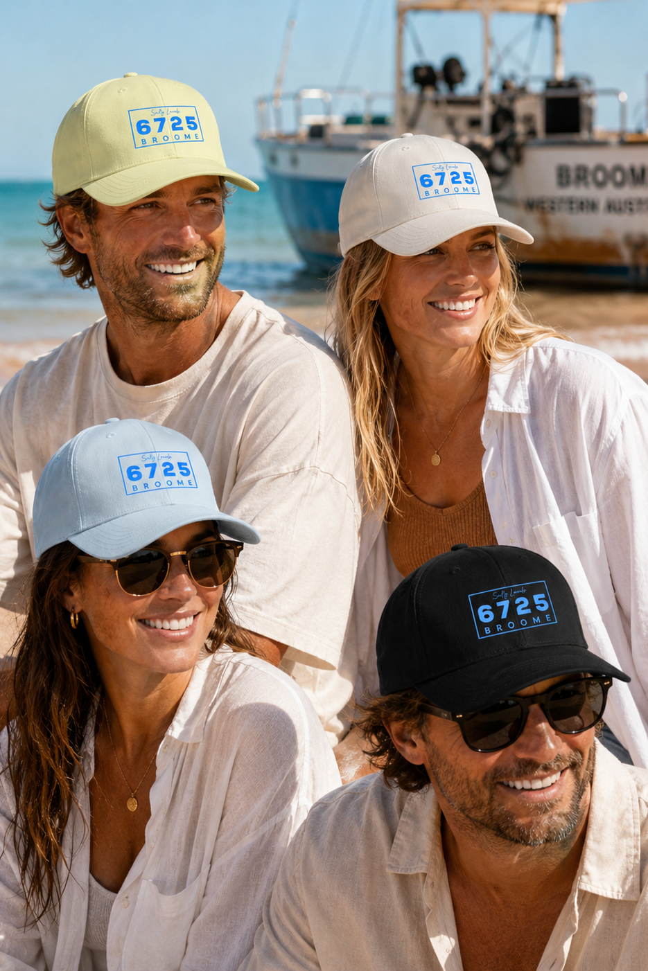 6725 Broome Cap - "Salty Locals" Coastal Hat