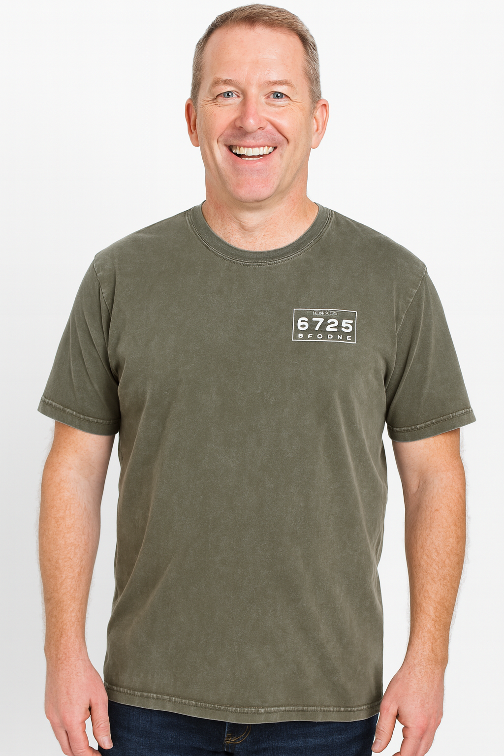 Salty Locals 6725 Broome Men's Tee - Stone Washed