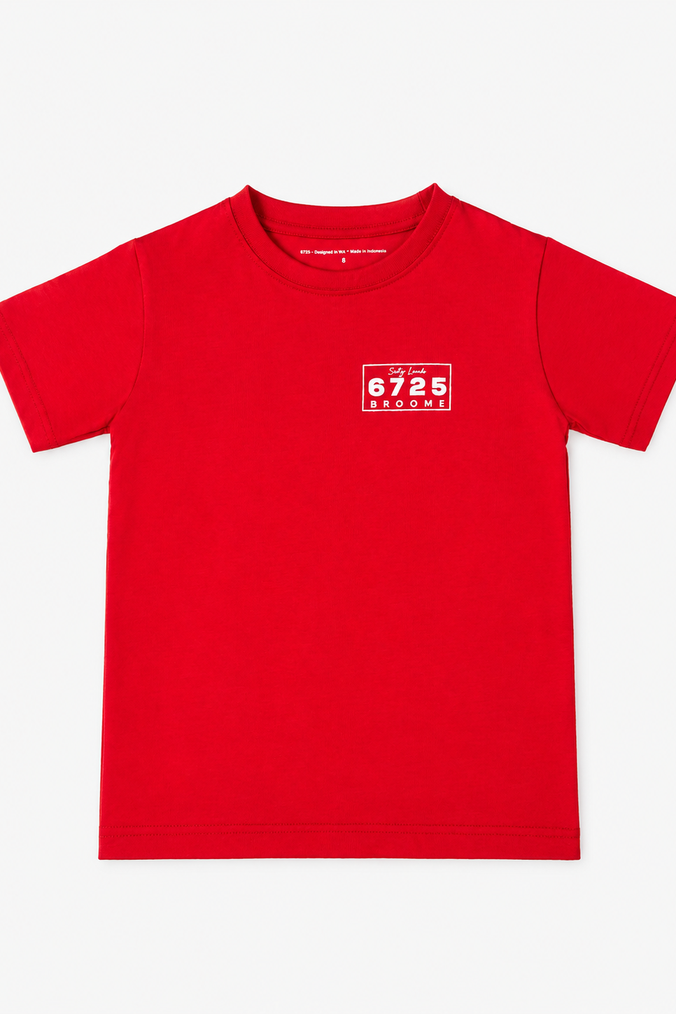 Kids "Salty Locals" Shark T-Shirt - Red | 6725 Broome