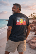6725 Aboriginal Flag Tee Mens T-Shirt back print coastal Broome design
