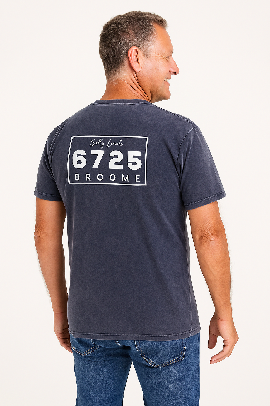 Salty Locals 6725 Broome Men's Tee - Stone Washed