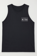 Aboriginal Flag Men's Singlet Tank Top with 6725 Broome logo on front, designed for comfort and coastal living.