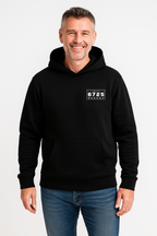 6725 Zip Up Men's Hooded Jacket chest logo broome design detail