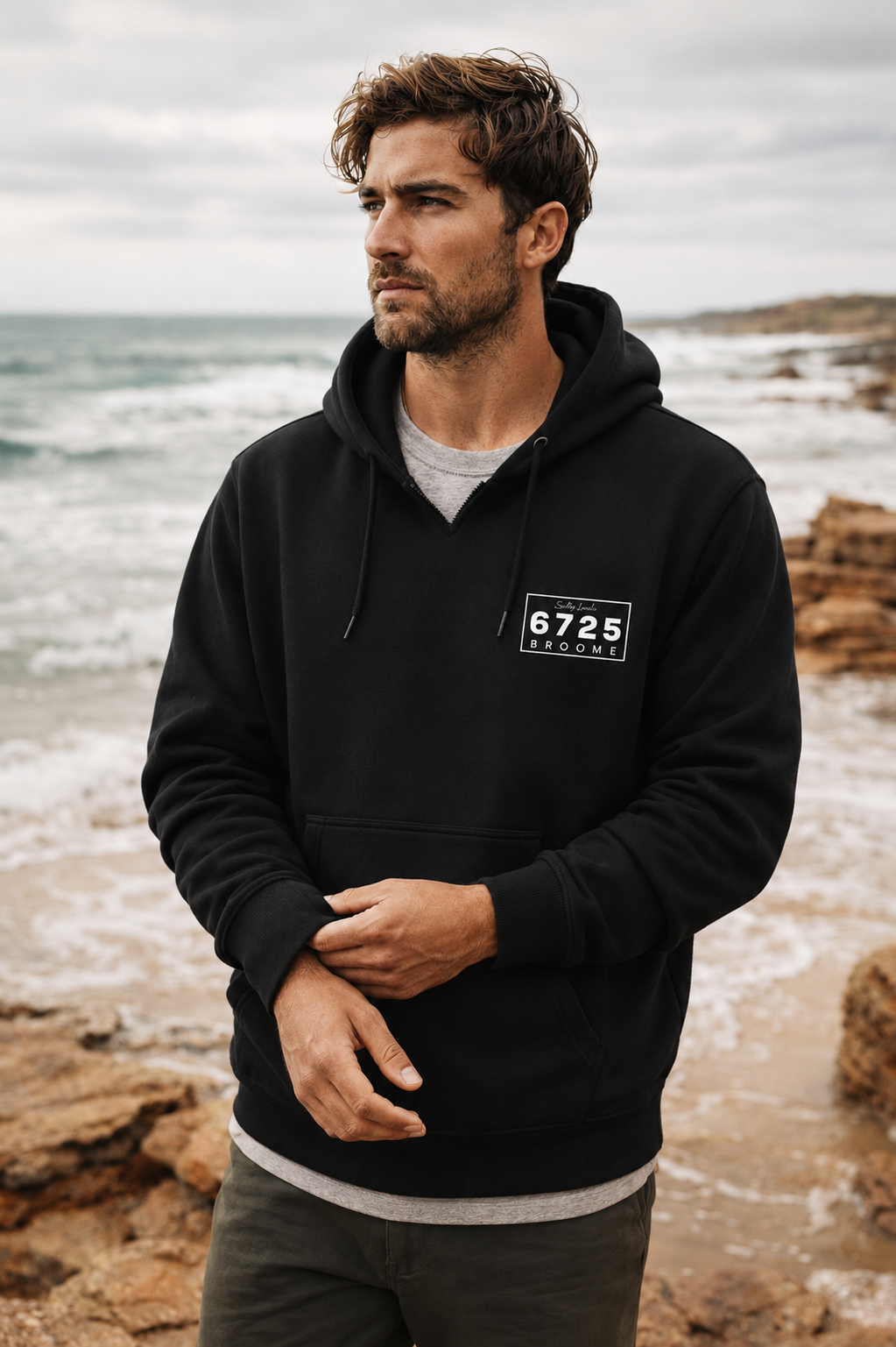 Men's Hooded Jacket - Black | 6725 Broome