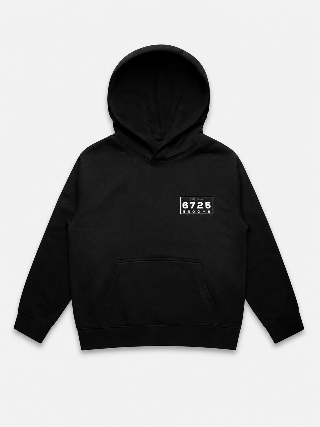 Kids Hooded Jacket in black front view