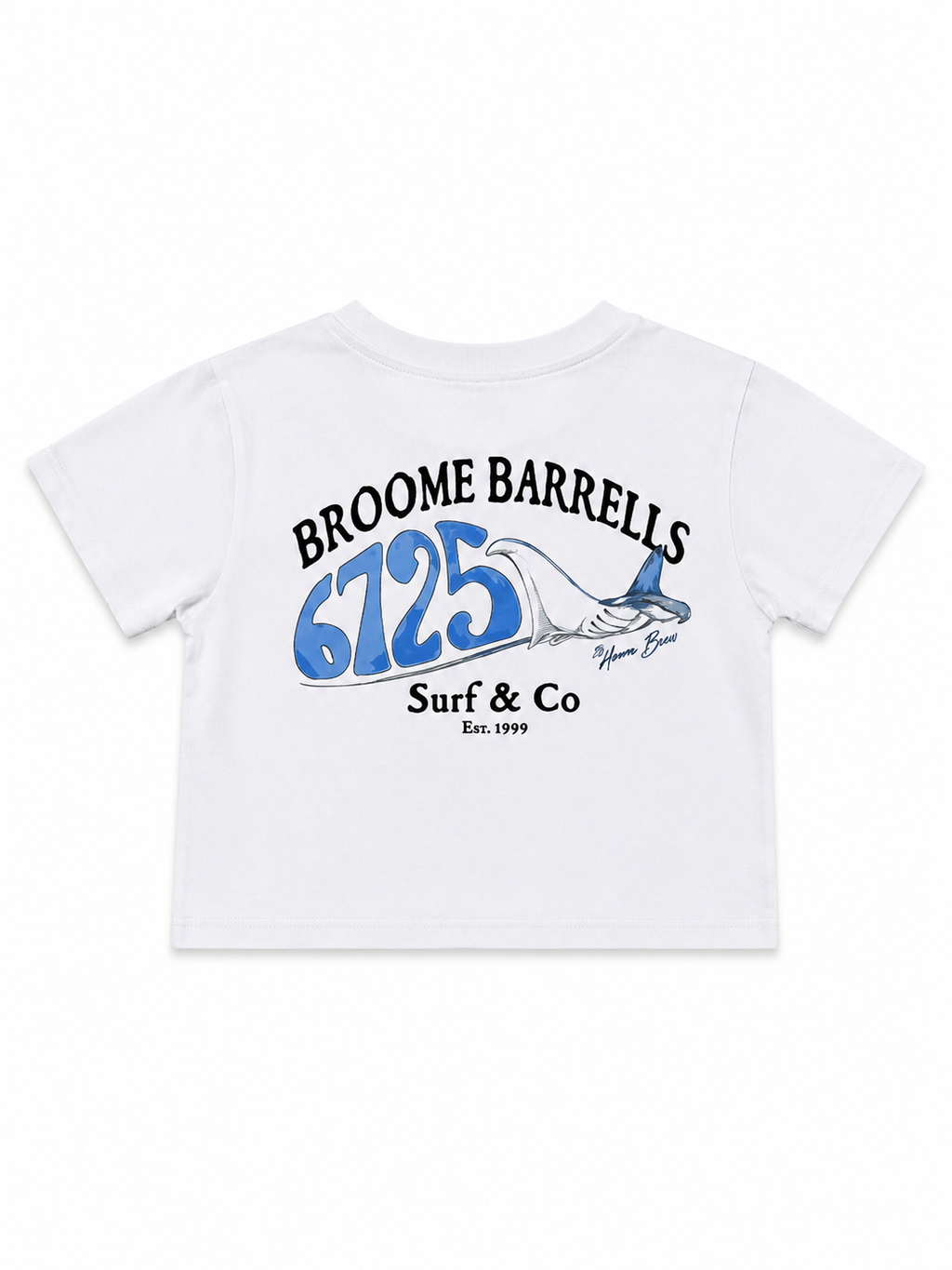 Women's 6725 Broome Barrells Crop Top – White