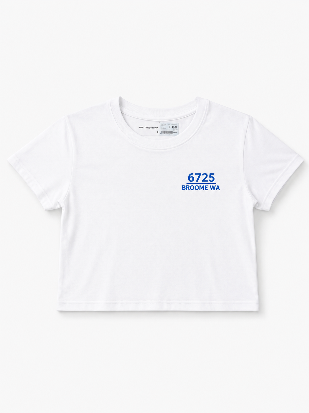 Women's 6725 Broome Barrells Crop Top – White