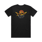 Men's "Salty Locals" Shark T-Shirt - Black | 6725 Broome back design featuring vibrant shark logo.