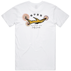 Men's Shark 3 Circles T-Shirt - White | 6725 Broome shark graphic detail