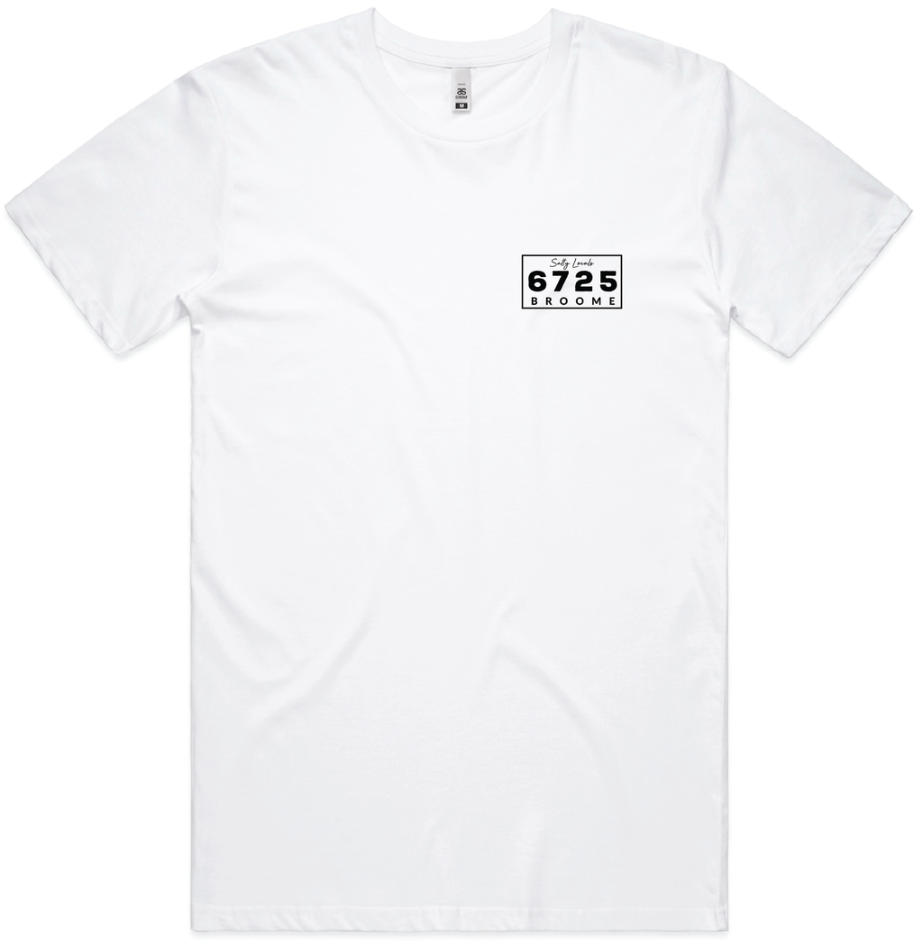 Men's Shark 3 Circles T-Shirt - White | 6725 Broome front chest logo image