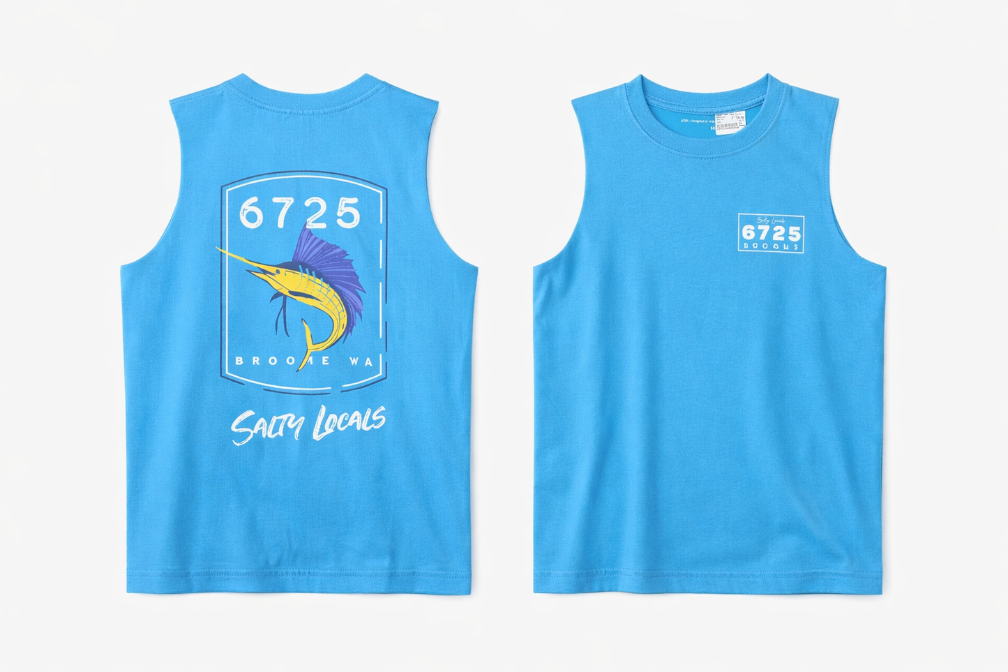 6725 Kids Sailfish Tank Top Broome WA salty locals design