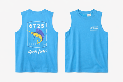 6725 Kids Sailfish Tank Top Broome WA salty locals design