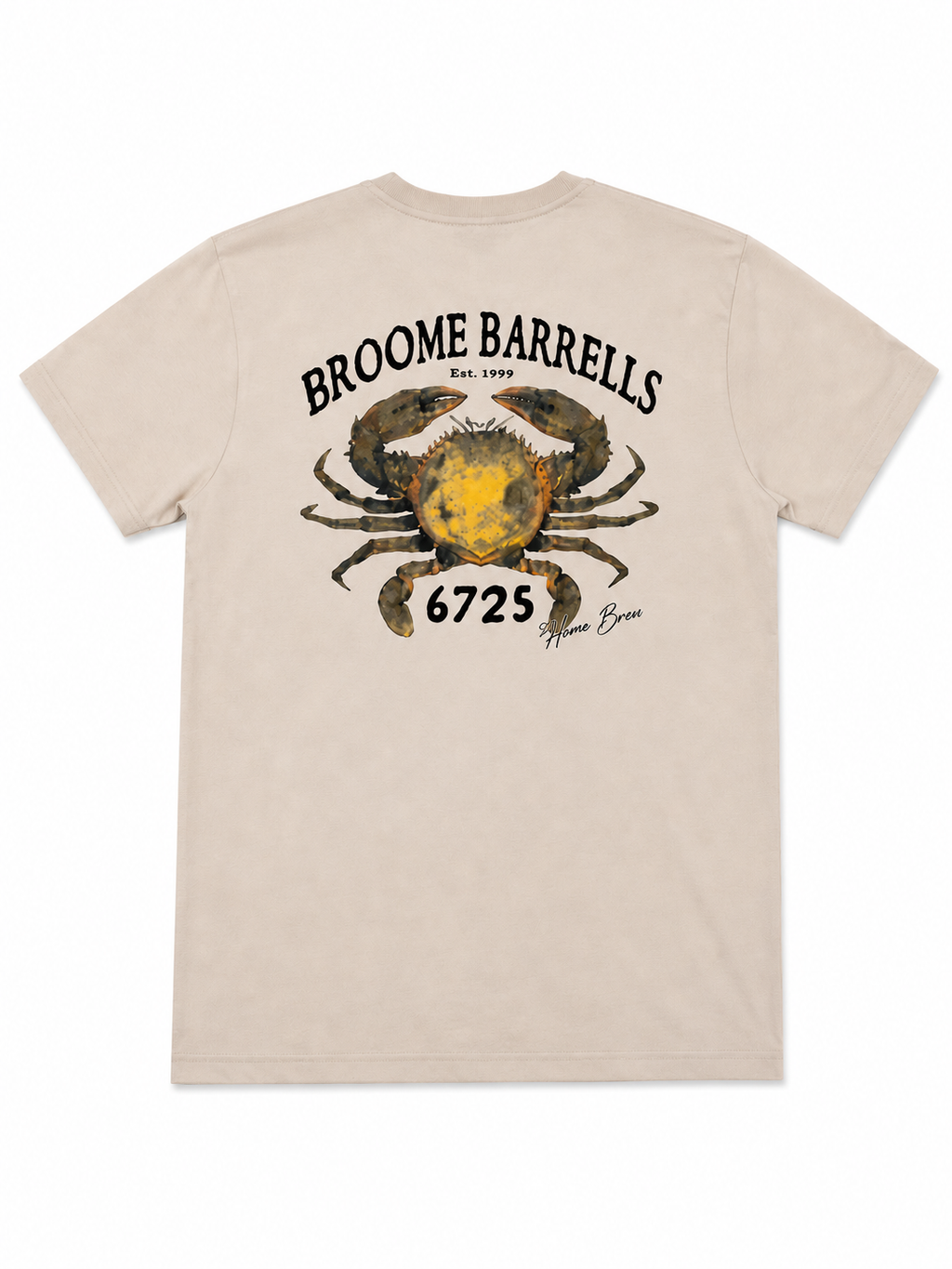 Men's 6725 Broome Barrells Crab Tee – Beige